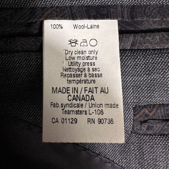 $395 RALPH LAUREN Mens Blazer 44S WOOL Gray Sport Coat Two Button Suit Jacket - Picture 14 of 15